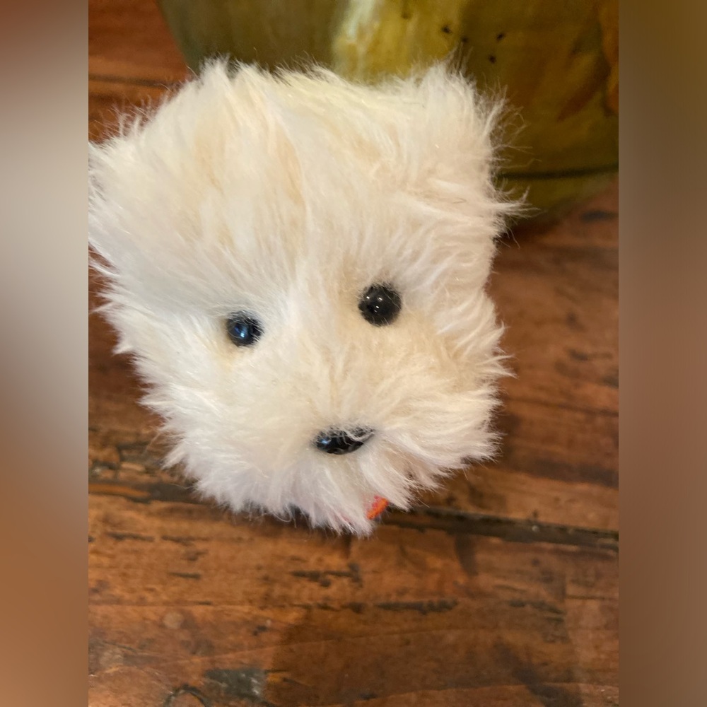 American Girl Coconut White Plush Dog with Collar and Tag - Picture 2 of 8